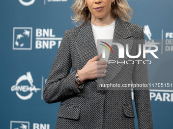 Barbara Chichiarelli attends the ''Supereroi'' photocall during the 19th Rome Film Festival at Auditorium Parco Della Musica in Rome, Italy,...