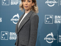 Barbara Chichiarelli attends the ''Supereroi'' photocall during the 19th Rome Film Festival at Auditorium Parco Della Musica in Rome, Italy,...