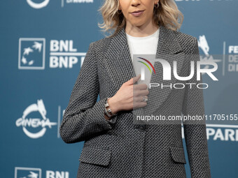 Barbara Chichiarelli attends the ''Supereroi'' photocall during the 19th Rome Film Festival at Auditorium Parco Della Musica in Rome, Italy,...