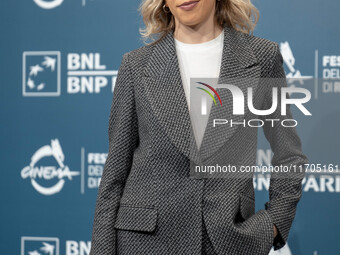 Barbara Chichiarelli attends the ''Supereroi'' photocall during the 19th Rome Film Festival at Auditorium Parco Della Musica in Rome, Italy,...