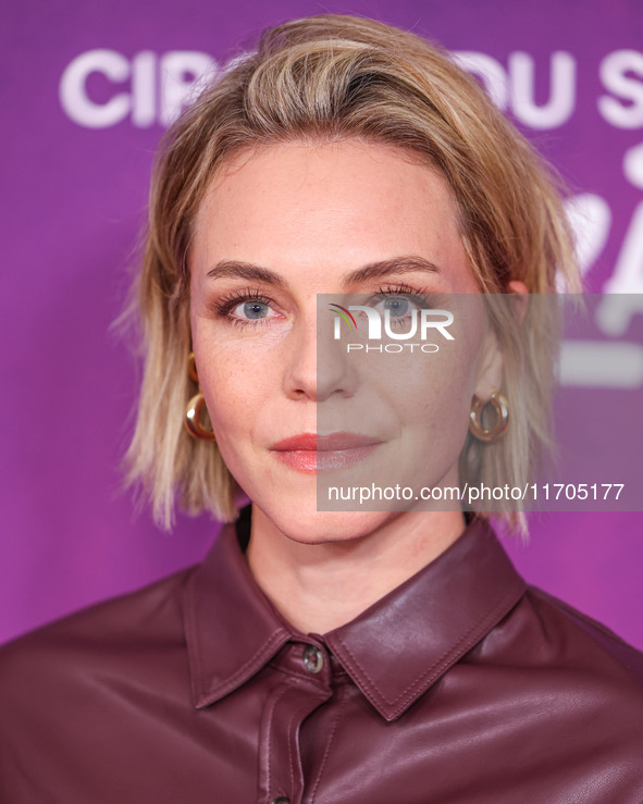 Eloise Mumford arrives at Cirque du Soleil's 'KOOZA' Red Carpet Premiere held at the Santa Monica Pier on October 24, 2024 in Santa Monica,...