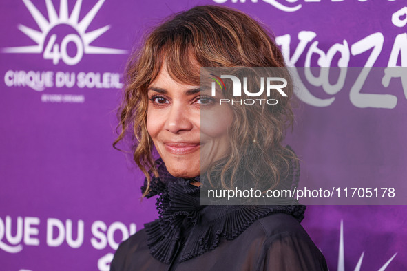 Halle Berry arrives at Cirque du Soleil's 'KOOZA' Red Carpet Premiere held at the Santa Monica Pier on October 24, 2024 in Santa Monica, Los...