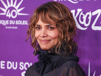 Halle Berry arrives at Cirque du Soleil's 'KOOZA' Red Carpet Premiere held at the Santa Monica Pier on October 24, 2024 in Santa Monica, Los...