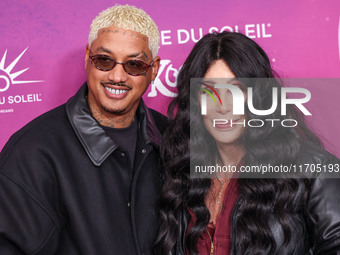 Alexander Edwards and Cher arrive at Cirque du Soleil's 'KOOZA' Red Carpet Premiere held at the Santa Monica Pier on October 24, 2024 in San...