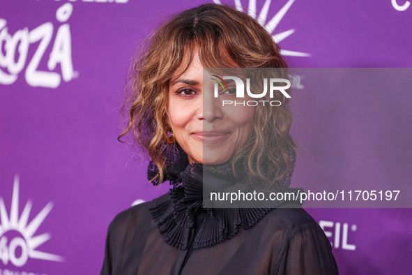 Halle Berry arrives at Cirque du Soleil's 'KOOZA' Red Carpet Premiere held at the Santa Monica Pier on October 24, 2024 in Santa Monica, Los...