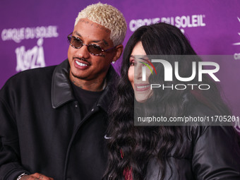 Alexander Edwards and Cher arrive at Cirque du Soleil's 'KOOZA' Red Carpet Premiere held at the Santa Monica Pier on October 24, 2024 in San...