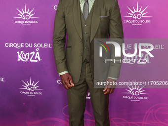 Jimmy Akingbola arrives at Cirque du Soleil's 'KOOZA' Red Carpet Premiere held at the Santa Monica Pier on October 24, 2024 in Santa Monica,...