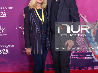 Rachelle Carson and husband Ed Begley Jr. arrive at Cirque du Soleil's 'KOOZA' Red Carpet Premiere held at the Santa Monica Pier on October...