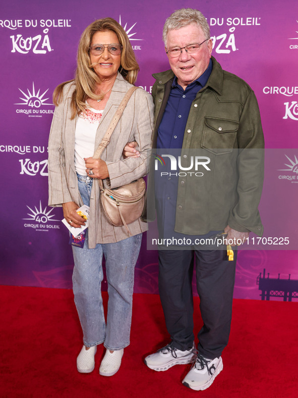 Elizabeth Shatner and William Shatner arrive at Cirque du Soleil's 'KOOZA' Red Carpet Premiere held at the Santa Monica Pier on October 24,...