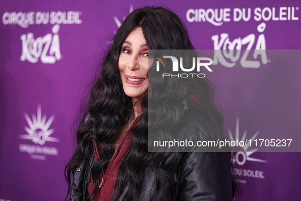 Cher arrives at Cirque du Soleil's 'KOOZA' Red Carpet Premiere held at the Santa Monica Pier on October 24, 2024 in Santa Monica, Los Angele...