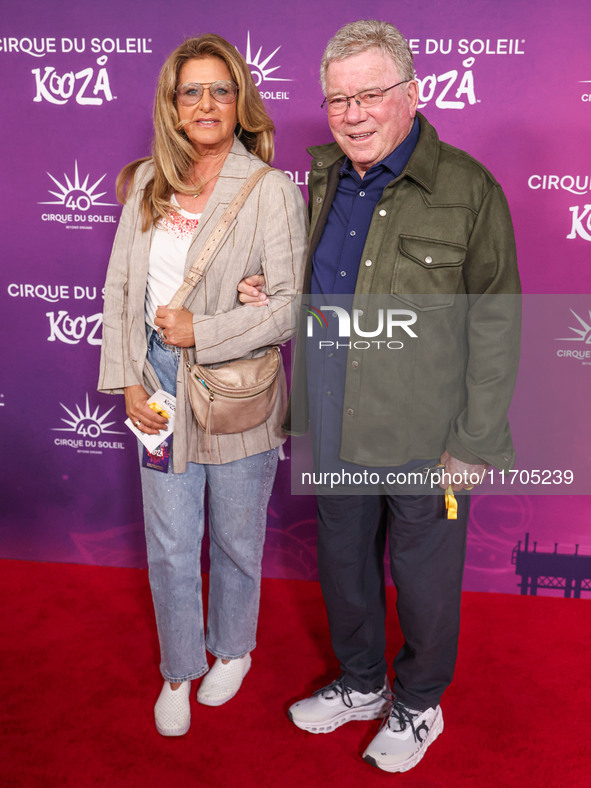 Elizabeth Shatner and William Shatner arrive at Cirque du Soleil's 'KOOZA' Red Carpet Premiere held at the Santa Monica Pier on October 24,...