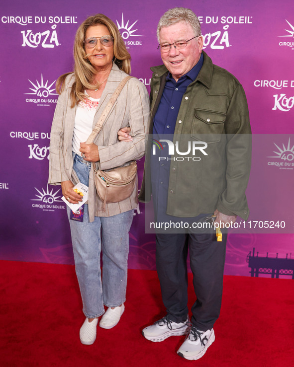 Elizabeth Shatner and William Shatner arrive at Cirque du Soleil's 'KOOZA' Red Carpet Premiere held at the Santa Monica Pier on October 24,...