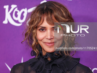 Halle Berry arrives at Cirque du Soleil's 'KOOZA' Red Carpet Premiere held at the Santa Monica Pier on October 24, 2024 in Santa Monica, Los...