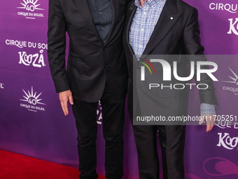 Tim Allen and Martin Short arrive at Cirque du Soleil's 'KOOZA' Red Carpet Premiere held at the Santa Monica Pier on October 24, 2024 in San...