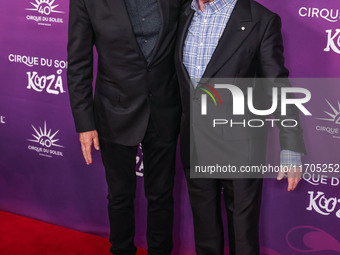 Tim Allen and Martin Short arrive at Cirque du Soleil's 'KOOZA' Red Carpet Premiere held at the Santa Monica Pier on October 24, 2024 in San...