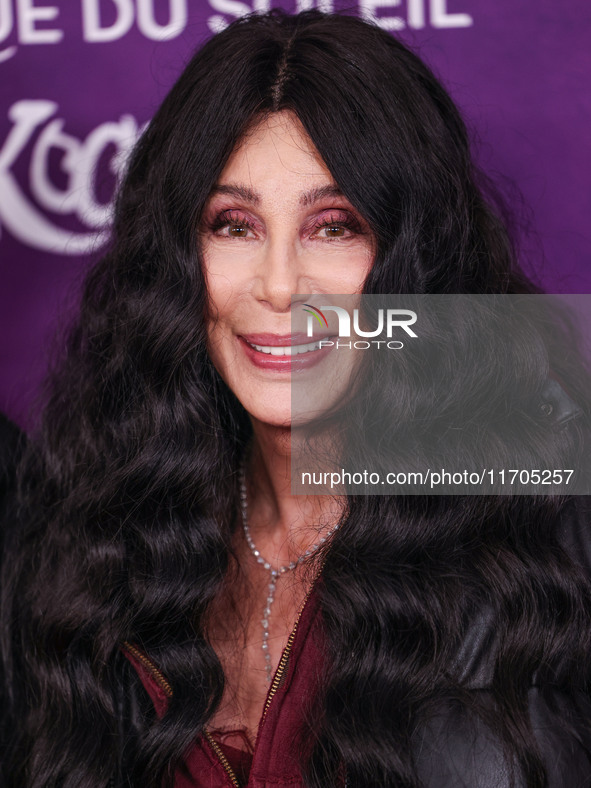 Cher arrives at Cirque du Soleil's 'KOOZA' Red Carpet Premiere held at the Santa Monica Pier on October 24, 2024 in Santa Monica, Los Angele...