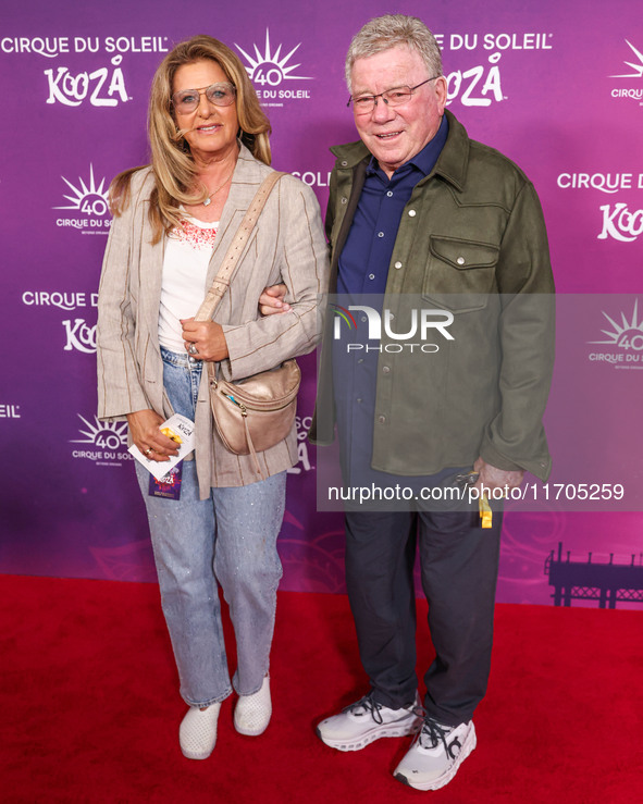 Elizabeth Shatner and William Shatner arrive at Cirque du Soleil's 'KOOZA' Red Carpet Premiere held at the Santa Monica Pier on October 24,...