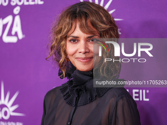 Halle Berry arrives at Cirque du Soleil's 'KOOZA' Red Carpet Premiere held at the Santa Monica Pier on October 24, 2024 in Santa Monica, Los...