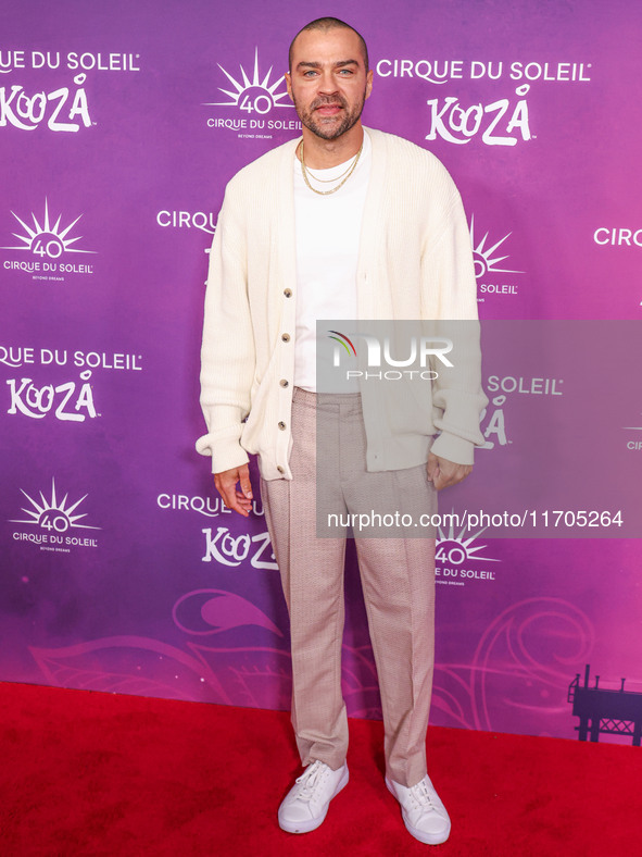 Jesse Williams arrives at Cirque du Soleil's 'KOOZA' Red Carpet Premiere held at the Santa Monica Pier on October 24, 2024 in Santa Monica,...