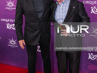 Tim Allen and Martin Short arrive at Cirque du Soleil's 'KOOZA' Red Carpet Premiere held at the Santa Monica Pier on October 24, 2024 in San...