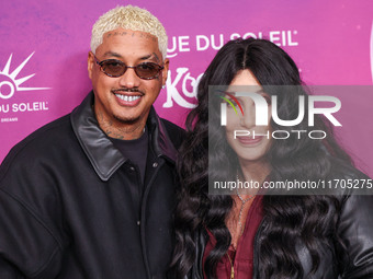 Alexander Edwards and Cher arrive at Cirque du Soleil's 'KOOZA' Red Carpet Premiere held at the Santa Monica Pier on October 24, 2024 in San...