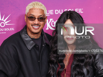 Alexander Edwards and Cher arrive at Cirque du Soleil's 'KOOZA' Red Carpet Premiere held at the Santa Monica Pier on October 24, 2024 in San...