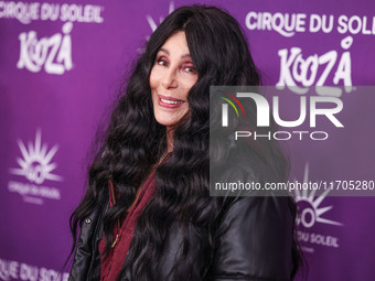 Cher arrives at Cirque du Soleil's 'KOOZA' Red Carpet Premiere held at the Santa Monica Pier on October 24, 2024 in Santa Monica, Los Angele...