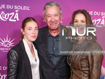 Elizabeth Allen-Dick, father Tim Allen and mother Jane Hajduk arrive at Cirque du Soleil's 'KOOZA' Red Carpet Premiere held at the Santa Mon...