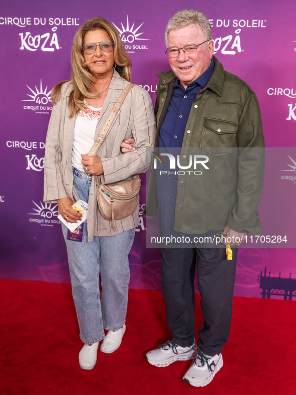 Elizabeth Shatner and William Shatner arrive at Cirque du Soleil's 'KOOZA' Red Carpet Premiere held at the Santa Monica Pier on October 24,...