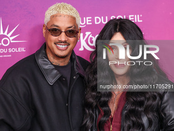 Alexander Edwards and Cher arrive at Cirque du Soleil's 'KOOZA' Red Carpet Premiere held at the Santa Monica Pier on October 24, 2024 in San...