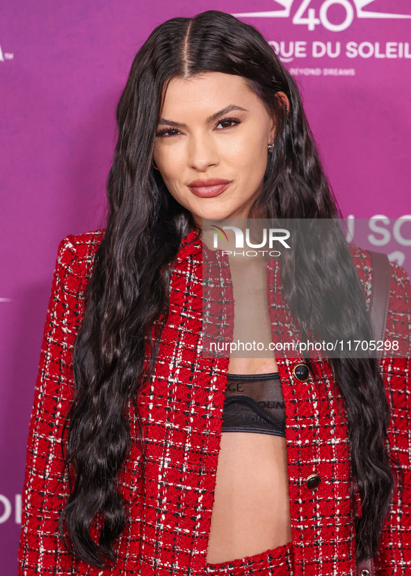 Ryelee Lebowitz arrives at Cirque du Soleil's 'KOOZA' Red Carpet Premiere held at the Santa Monica Pier on October 24, 2024 in Santa Monica,...