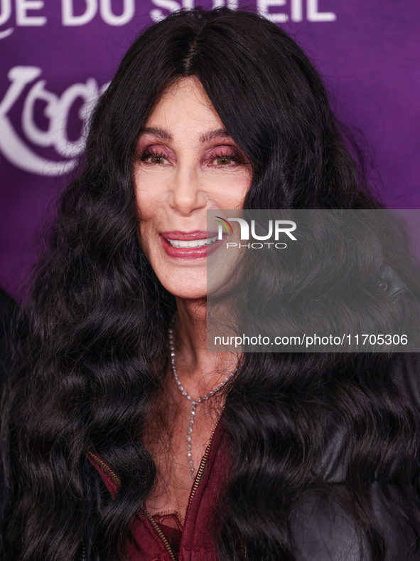 Cher arrives at Cirque du Soleil's 'KOOZA' Red Carpet Premiere held at the Santa Monica Pier on October 24, 2024 in Santa Monica, Los Angele...