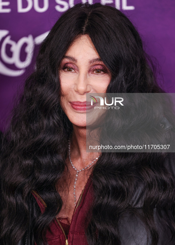 Cher arrives at Cirque du Soleil's 'KOOZA' Red Carpet Premiere held at the Santa Monica Pier on October 24, 2024 in Santa Monica, Los Angele...