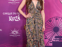 Melanie Zanetti arrives at Cirque du Soleil's 'KOOZA' Red Carpet Premiere held at the Santa Monica Pier on October 24, 2024 in Santa Monica,...