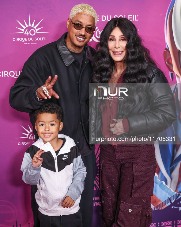 Slash Electric Alexander Edwards, Alexander Edwards and Cher arrive at Cirque du Soleil's 'KOOZA' Red Carpet Premiere held at the Santa Moni...