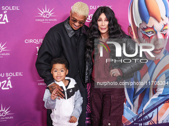 Slash Electric Alexander Edwards, Alexander Edwards and Cher arrive at Cirque du Soleil's 'KOOZA' Red Carpet Premiere held at the Santa Moni...