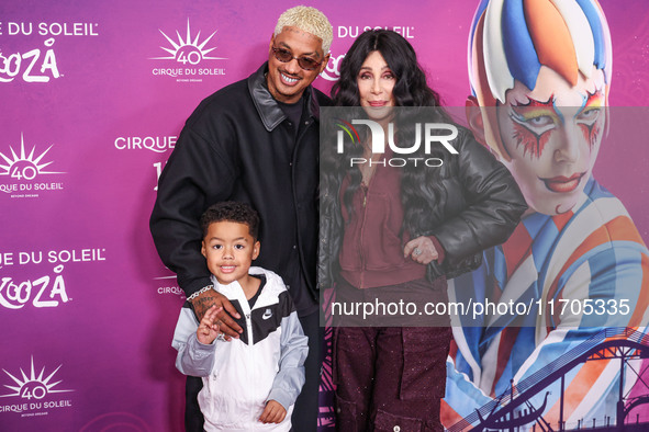 Slash Electric Alexander Edwards, Alexander Edwards and Cher arrive at Cirque du Soleil's 'KOOZA' Red Carpet Premiere held at the Santa Moni...