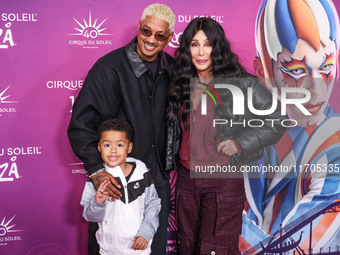 Slash Electric Alexander Edwards, Alexander Edwards and Cher arrive at Cirque du Soleil's 'KOOZA' Red Carpet Premiere held at the Santa Moni...