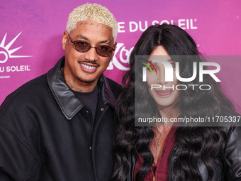 Alexander Edwards and Cher arrive at Cirque du Soleil's 'KOOZA' Red Carpet Premiere held at the Santa Monica Pier on October 24, 2024 in San...