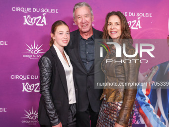 Elizabeth Allen-Dick, father Tim Allen and mother Jane Hajduk arrive at Cirque du Soleil's 'KOOZA' Red Carpet Premiere held at the Santa Mon...