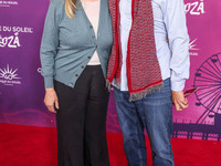 Priscilla Barnes and Ted Monte arrive at Cirque du Soleil's 'KOOZA' Red Carpet Premiere held at the Santa Monica Pier on October 24, 2024 in...