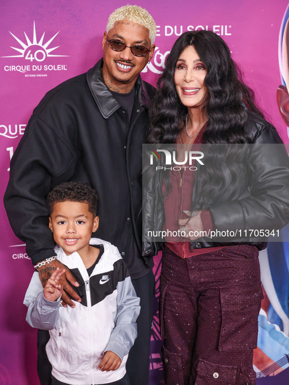 Slash Electric Alexander Edwards, Alexander Edwards and Cher arrive at Cirque du Soleil's 'KOOZA' Red Carpet Premiere held at the Santa Moni...