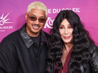 Alexander Edwards and Cher arrive at Cirque du Soleil's 'KOOZA' Red Carpet Premiere held at the Santa Monica Pier on October 24, 2024 in San...