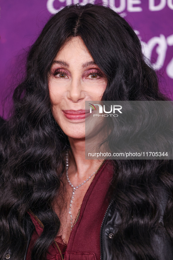 Cher arrives at Cirque du Soleil's 'KOOZA' Red Carpet Premiere held at the Santa Monica Pier on October 24, 2024 in Santa Monica, Los Angele...