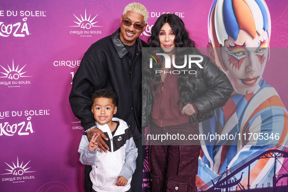 Slash Electric Alexander Edwards, Alexander Edwards and Cher arrive at Cirque du Soleil's 'KOOZA' Red Carpet Premiere held at the Santa Moni...