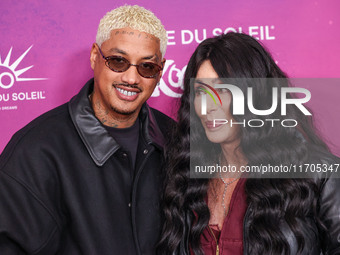 Alexander Edwards and Cher arrive at Cirque du Soleil's 'KOOZA' Red Carpet Premiere held at the Santa Monica Pier on October 24, 2024 in San...