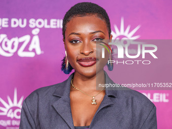 Tolu Ekundare arrives at Cirque du Soleil's 'KOOZA' Red Carpet Premiere held at the Santa Monica Pier on October 24, 2024 in Santa Monica, L...