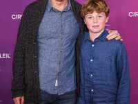 Tate Donovan and son James Donovan arrive at Cirque du Soleil's 'KOOZA' Red Carpet Premiere held at the Santa Monica Pier on October 24, 202...