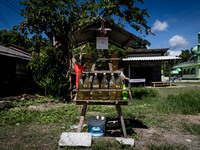 A rural roadside petrol refill station is part of daily life in Tak Bai, Narathiwat, Thailand, on October 25, 2024. Tak Bai is the site of a...