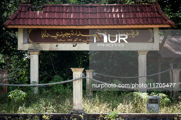 A memorial for the victims of the Tak Bai Incident is at Wadil-Husen Mosque in Pattani. Daily life continues in Tak Bai, Narathiwat, Thailan...